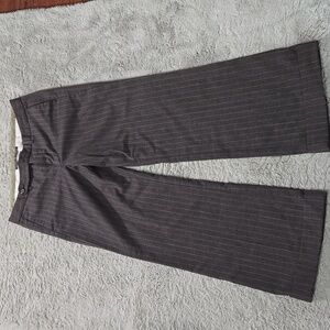 GAP women's brown wide leg pinstripe trousers size 4